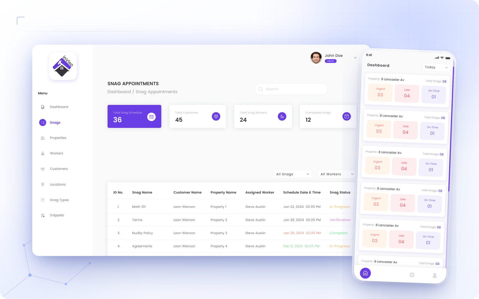 Inviso — Property Snagging Platform