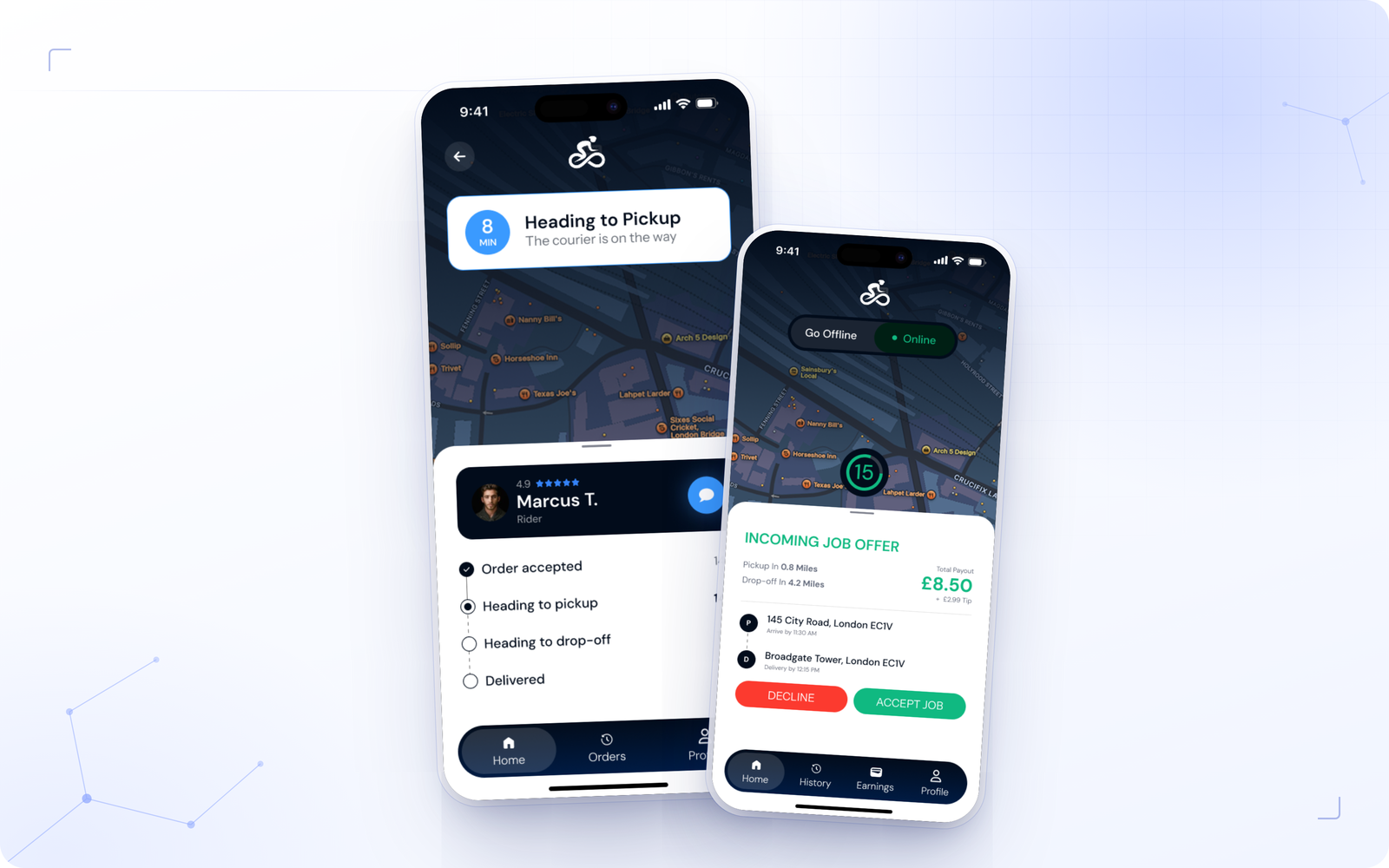 Julian Couriers — On-Demand Courier App
